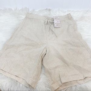 Orvis Shoreline Linen Striped Shorts Size Small